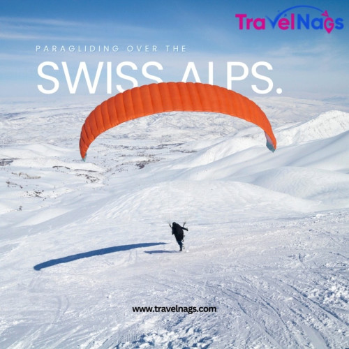 Soaring high above the Swiss Alps, embracing the b...
